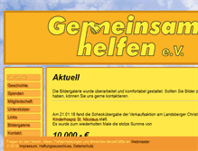 Tablet Screenshot of gemeinsam-helfen.de